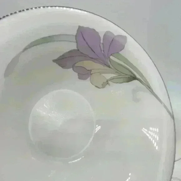 Set of 4 Vintage NORITAKE NEW DECADE Lavender Flower Dessert/Fruit Mini Bowl - Picture 3 of 11
